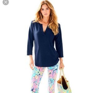 LILLY PULITZER UPF 50+ Jules Popover in True Navy *NWT* SZ S